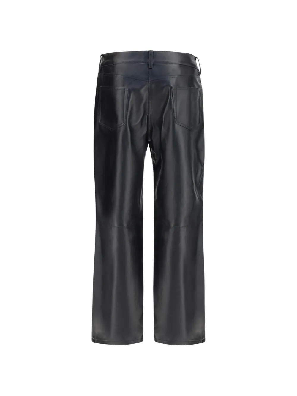 Magda Butrym Leren broek Zwart