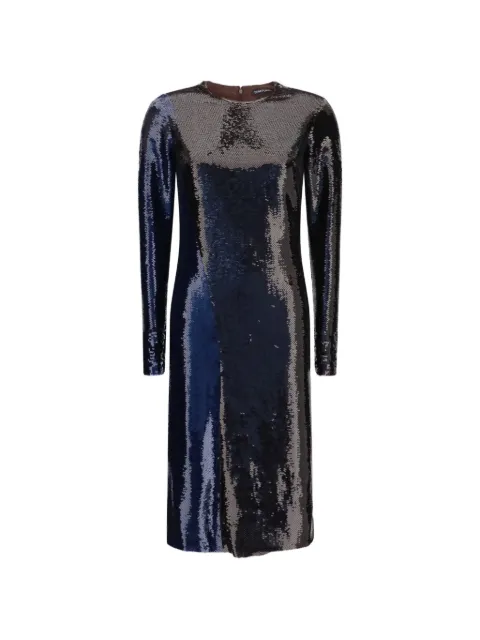 TOM FORD sequin-embellished long-sleeve midi dress