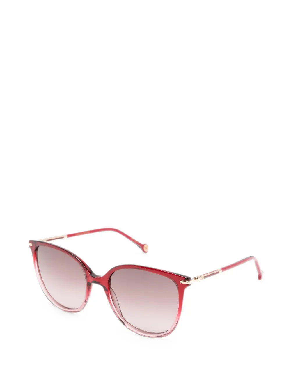 Carolina Herrera Zonnebril met geometrisch montuur en kleurverloop Rood
