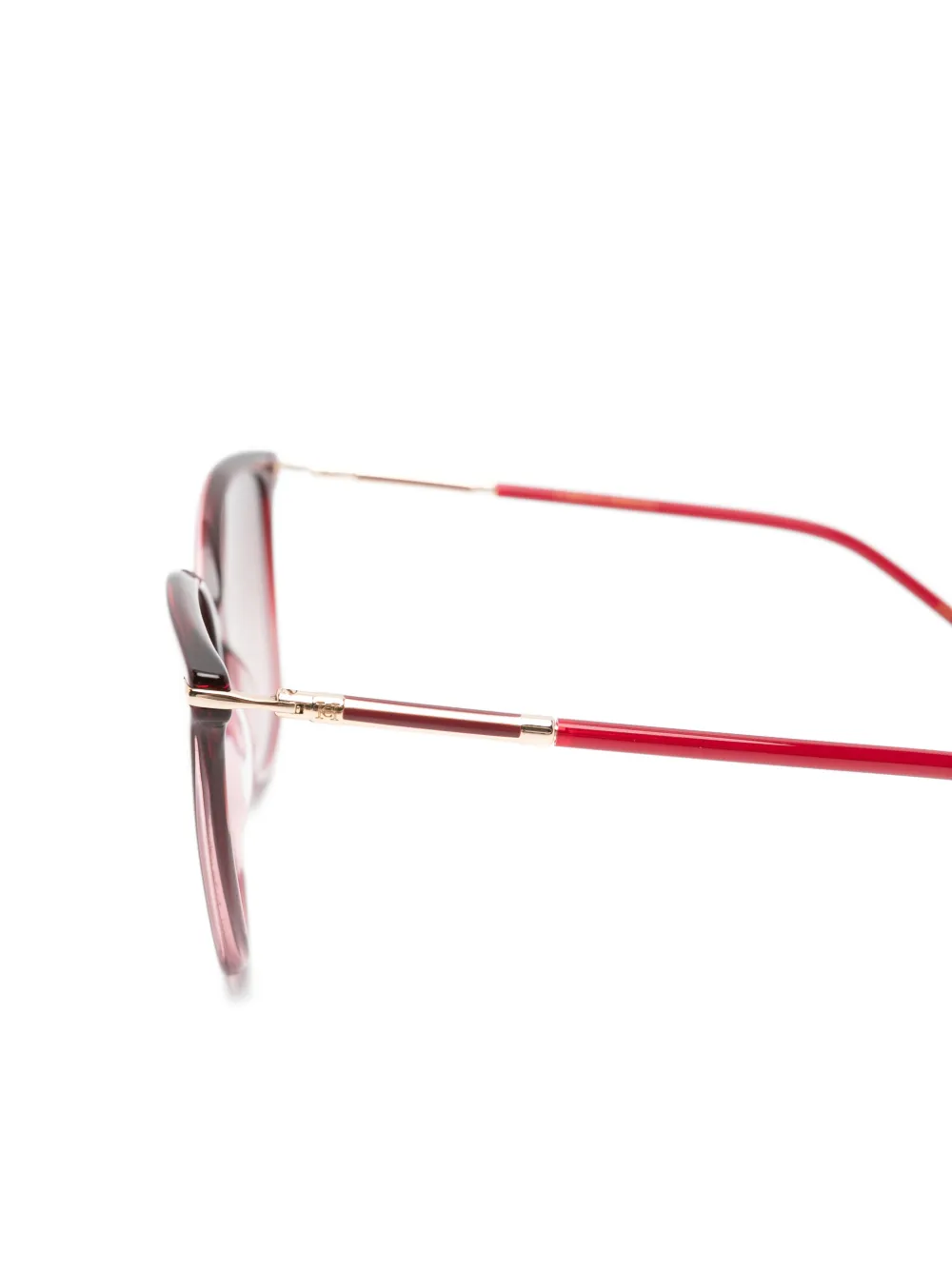 Carolina Herrera Zonnebril met geometrisch montuur en kleurverloop Rood