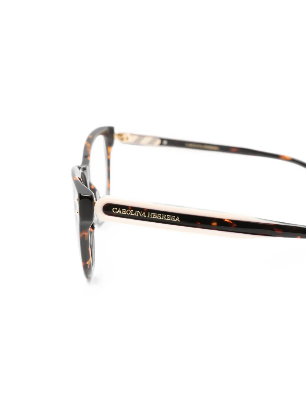 Carolina Herrera Bril met schildpadschild-effect Bruin