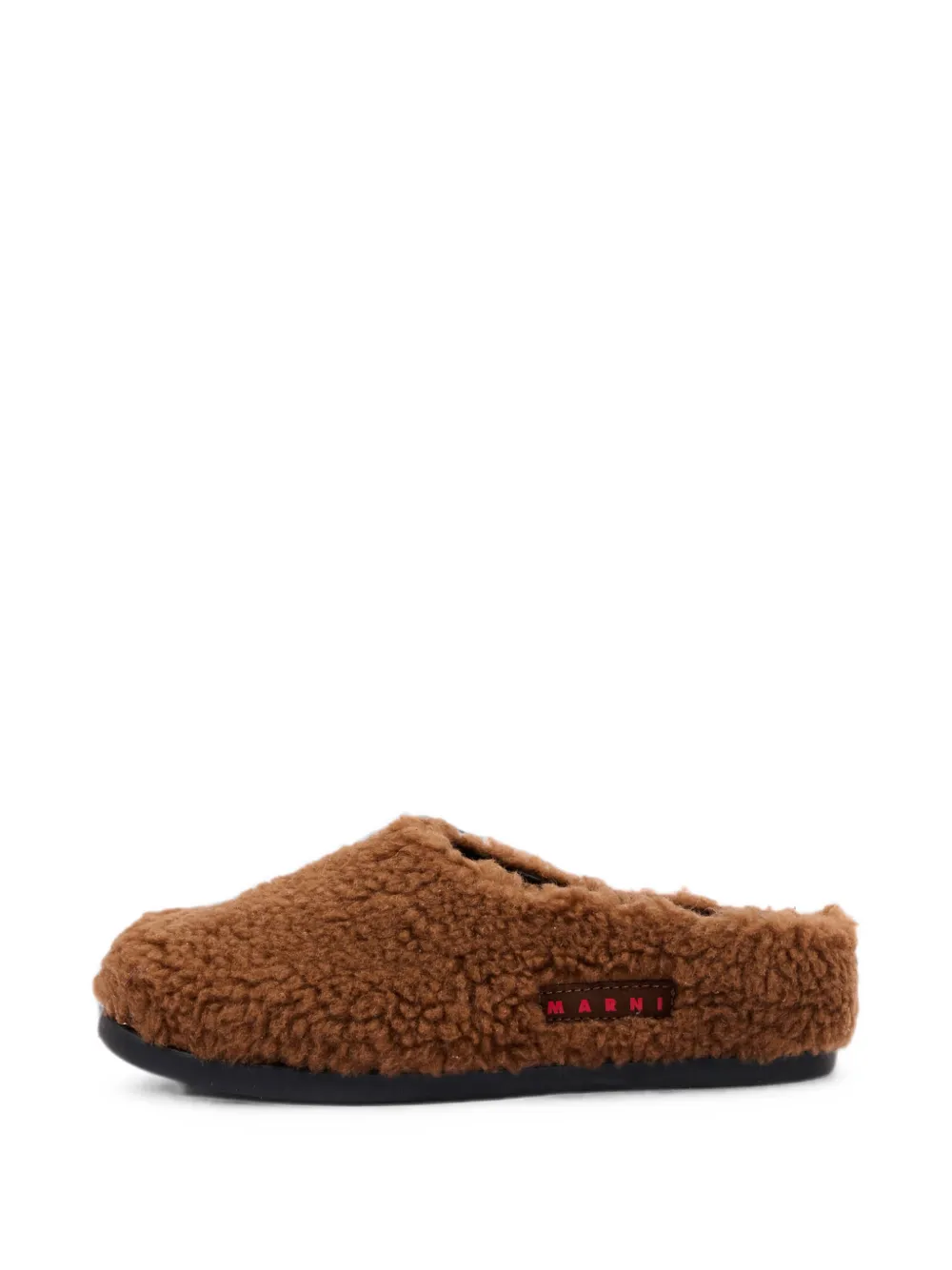 Marni Kids Sabot shearling-effect clogs Bruin