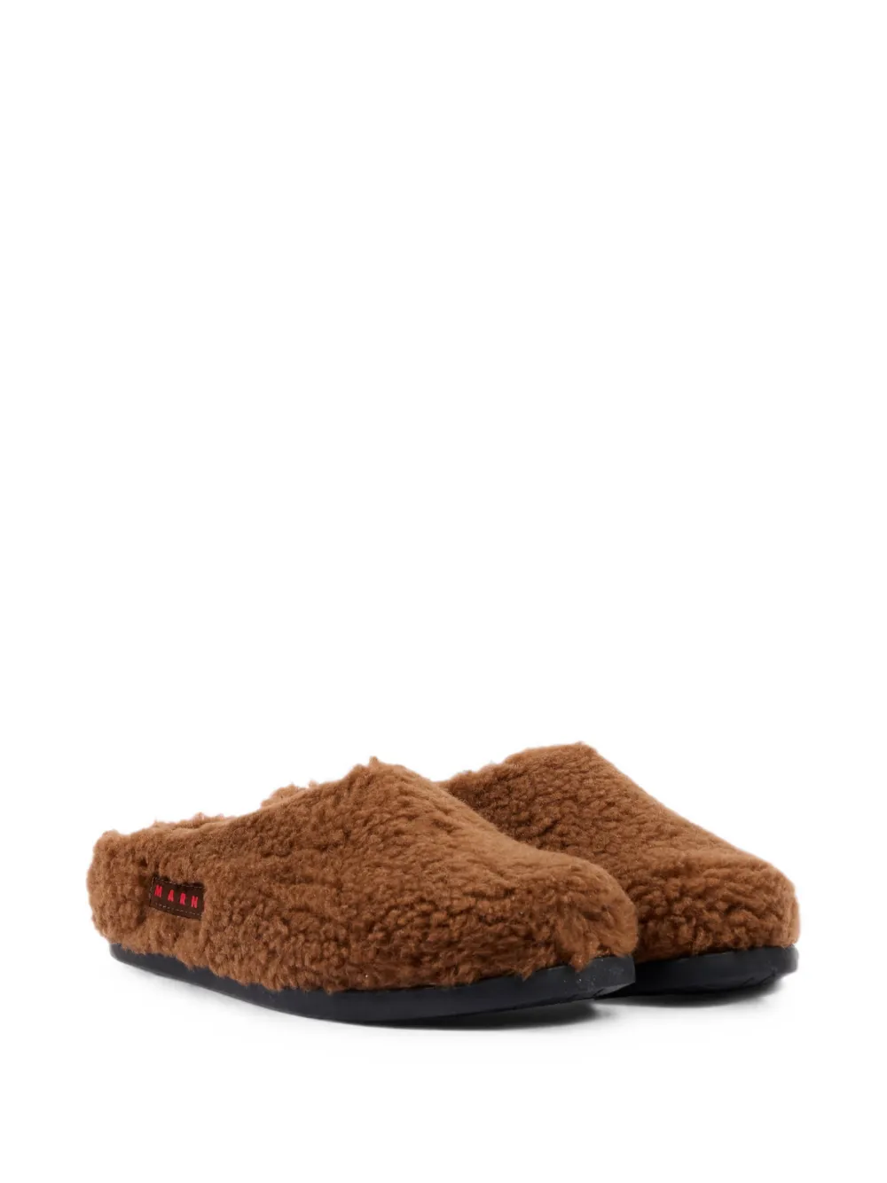 Marni Kids Sabot shearling-effect clogs Bruin