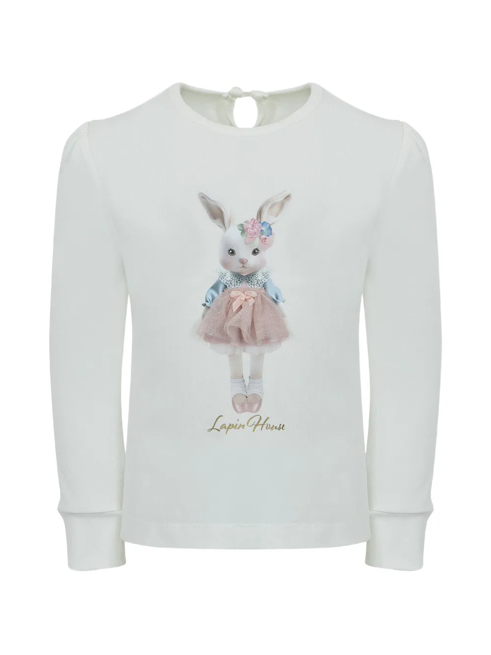 Lapin House t-shirt imprimé à manches longues - Blanc Lapin House t-shirt imprimé à manches longues - Blanc