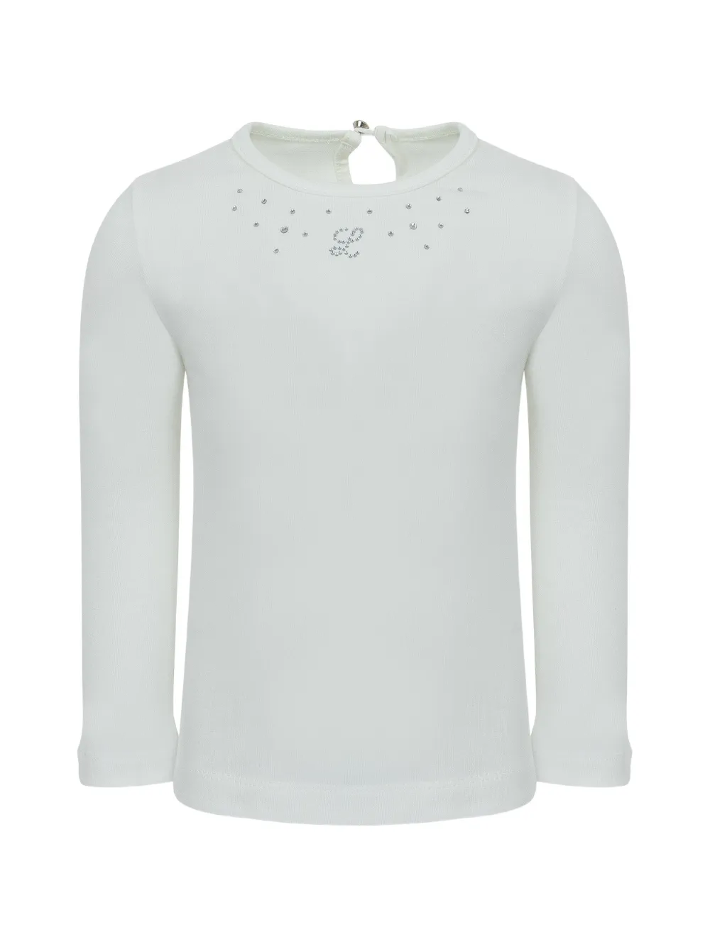 Lapin House T-shirt a maniche lunghe con cristalli - Bianco