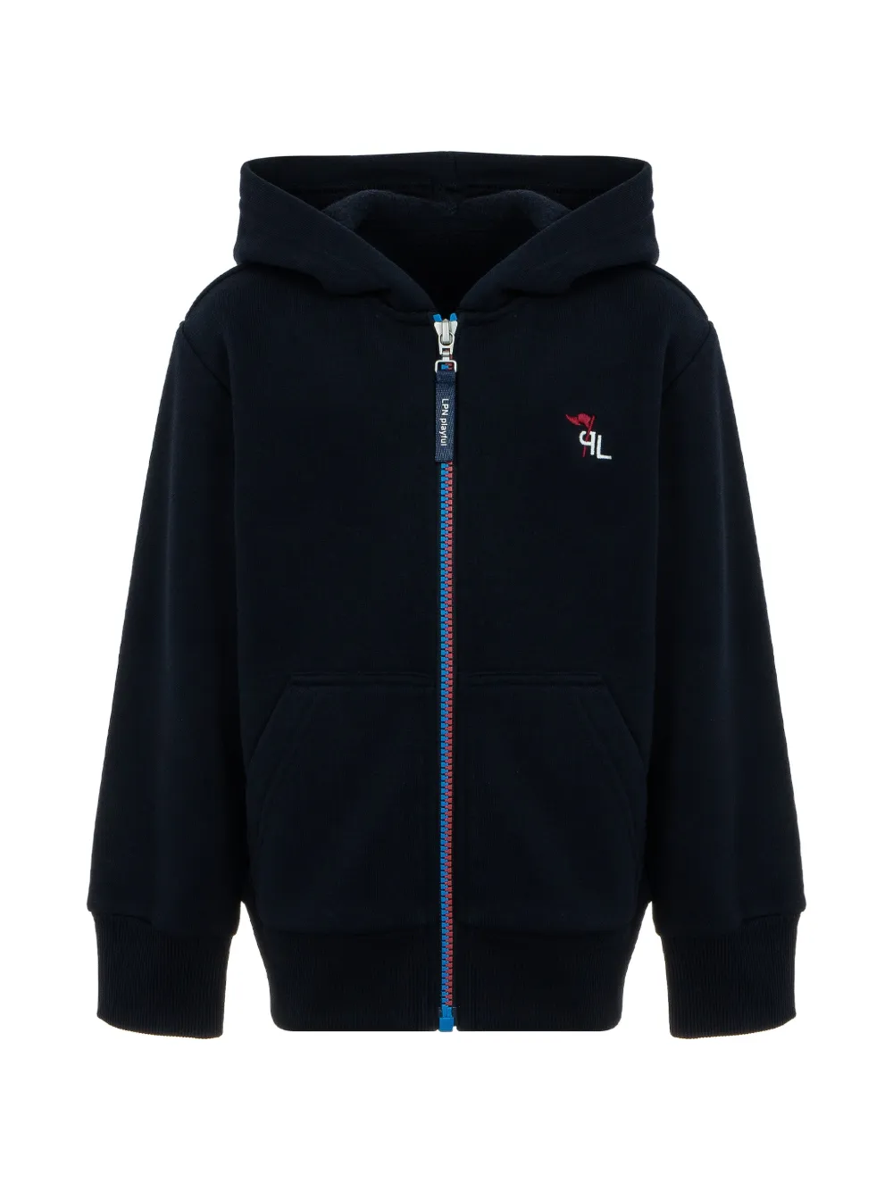 Lapin House Felpa con logo ricamato e zip - Blu