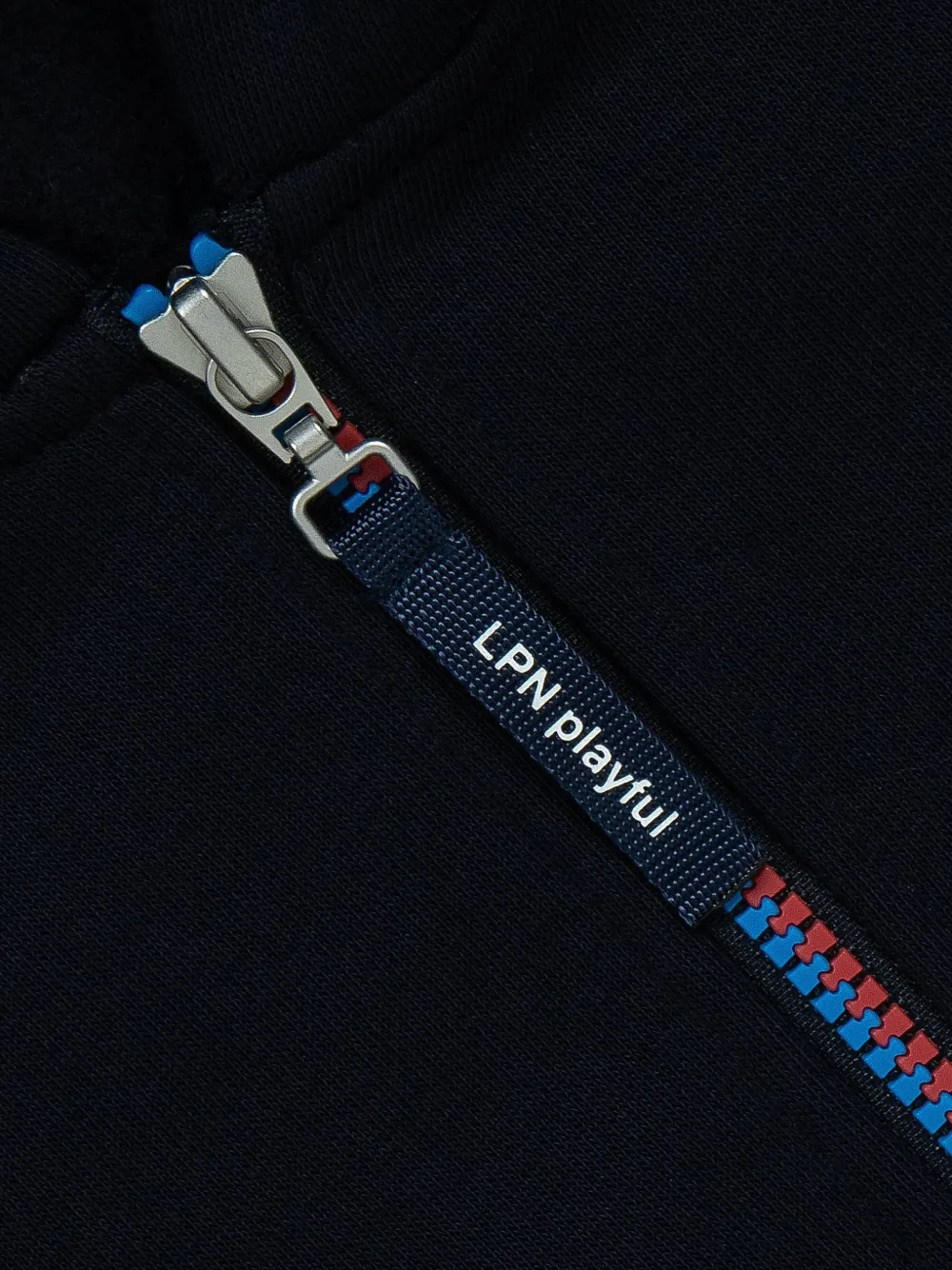 Lapin House Hoodie met geborduurd logo en rits Blauw