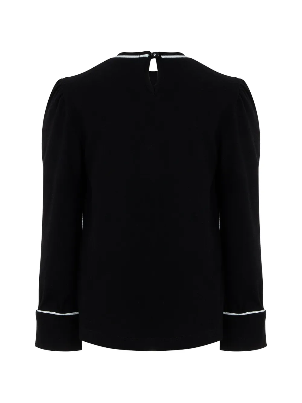 Lapin House Shirt met pofmouwen en strik-detail Zwart