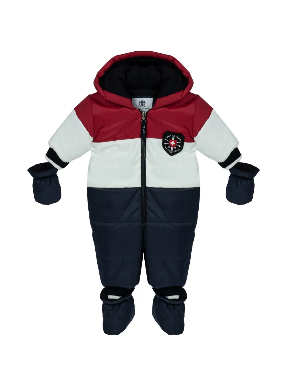 Lapin House Gewatteerd pak met colourblocking Blauw