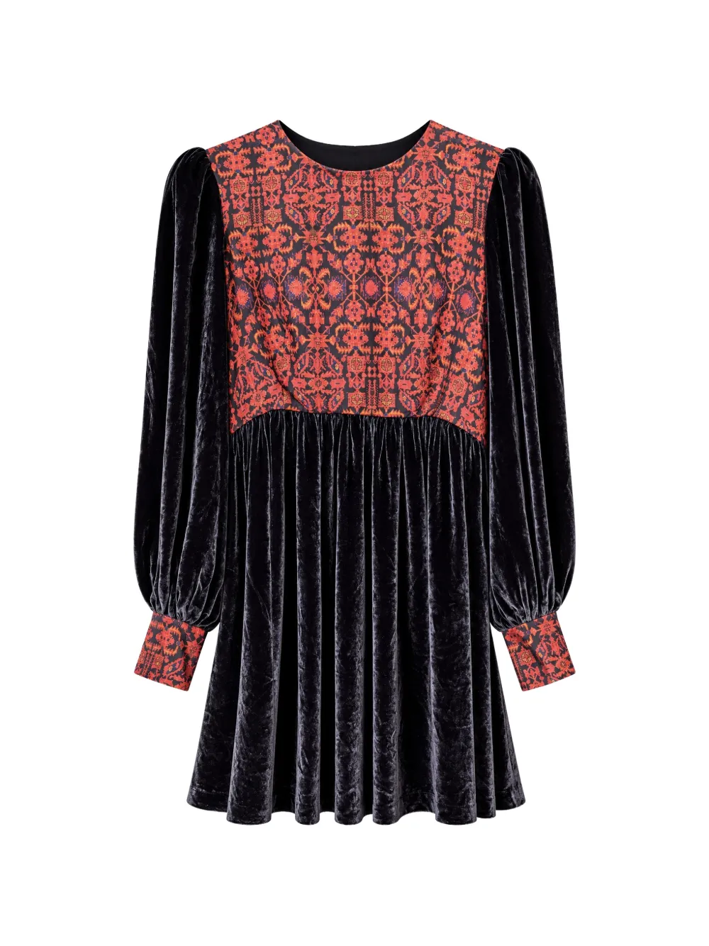 MUZUNGU SISTERS Emma velvet mini dress - Black
