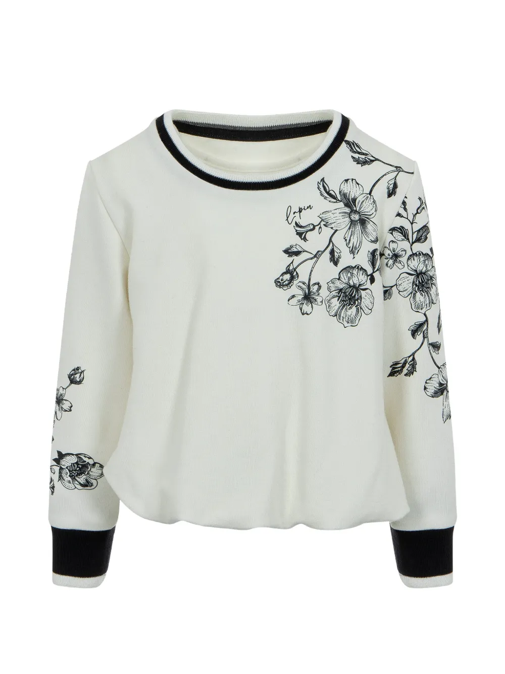 Lapin House Maglione a fiori - Bianco