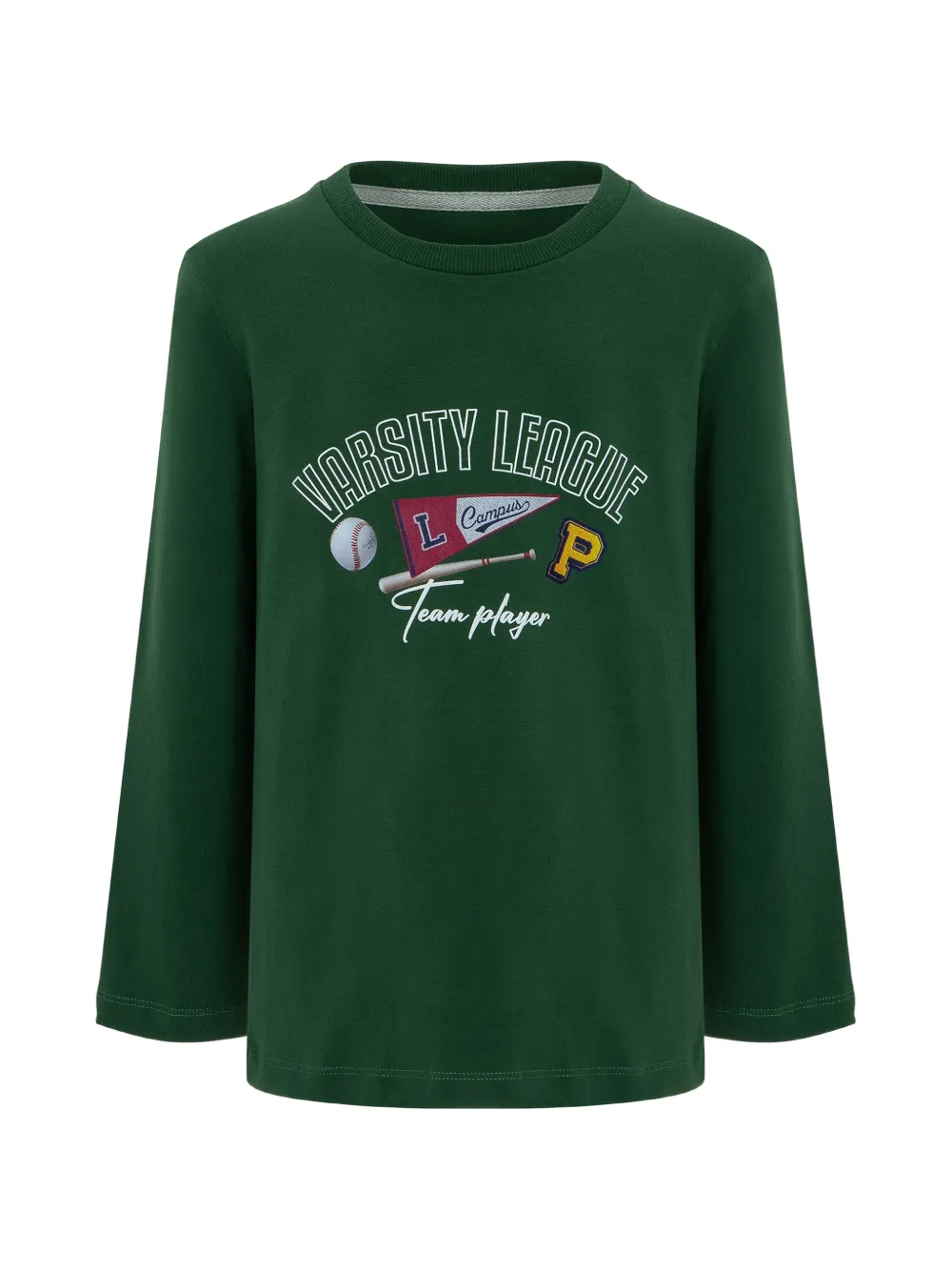 Lapin House T-shirt met grafische print en lange mouwen Groen