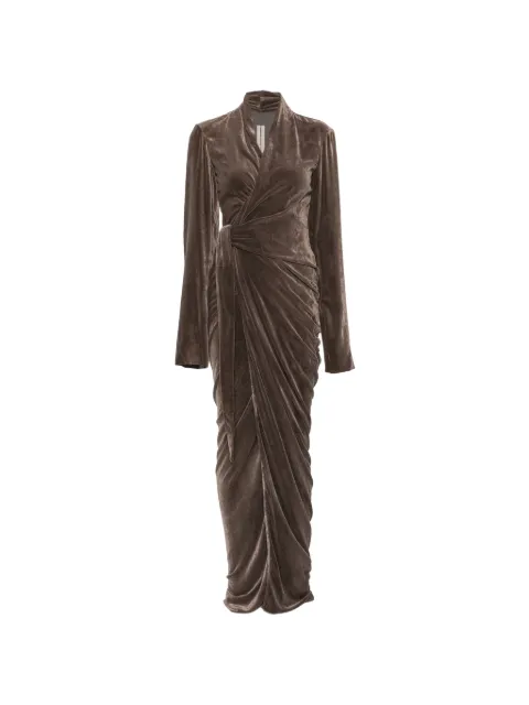 Rick Owens draped wrap maxi dress