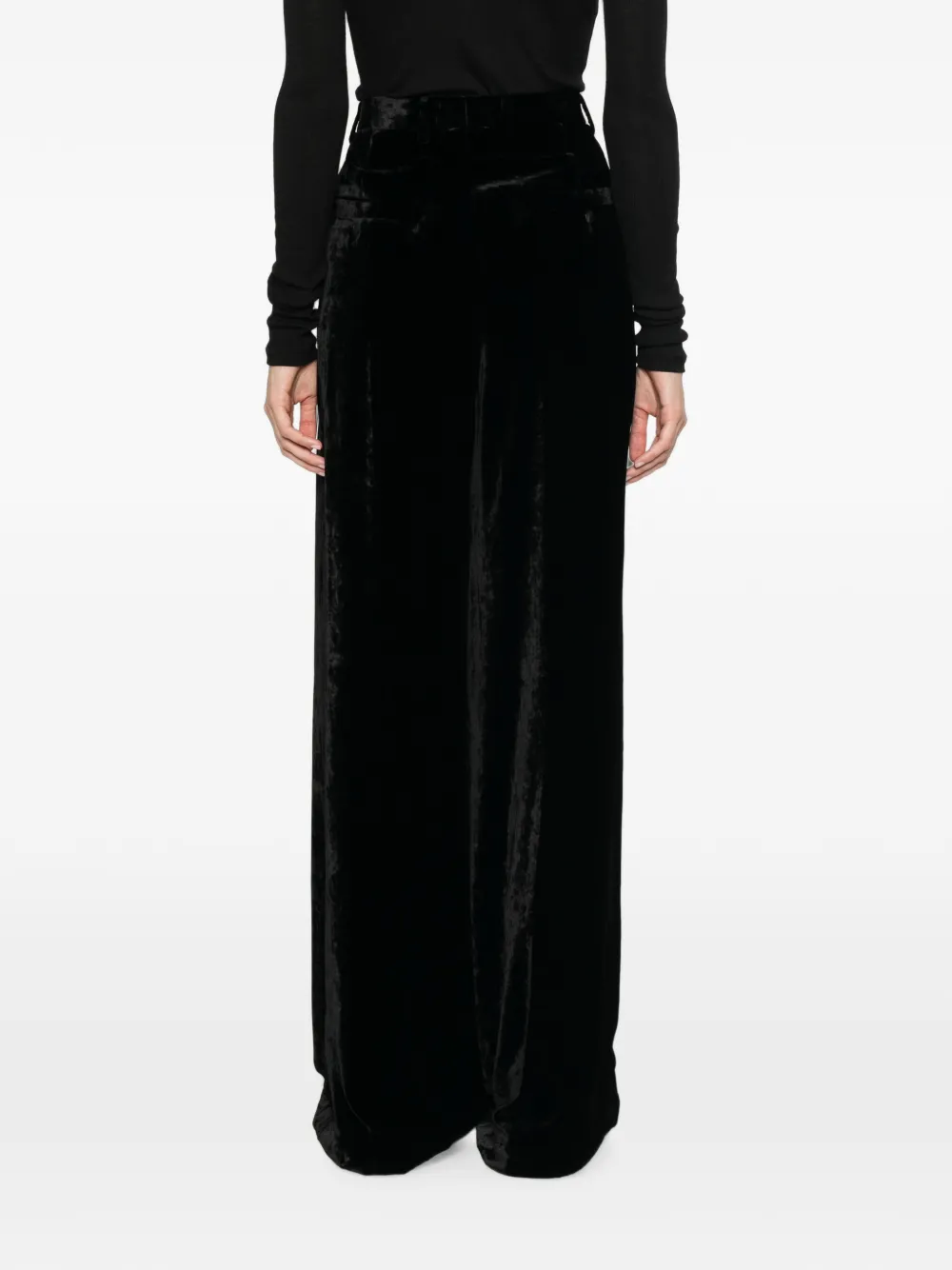 Rick Owens Fluwelen broek Zwart