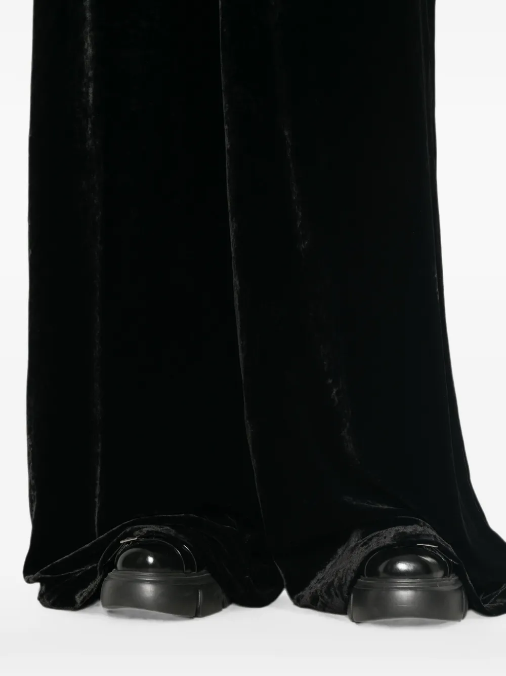 Rick Owens Fluwelen broek Zwart