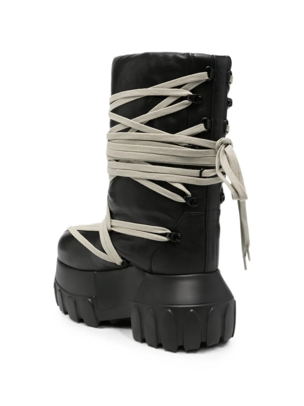 Rick Owens Megalace Lunar Mega Tractor lace-up boots Zwart