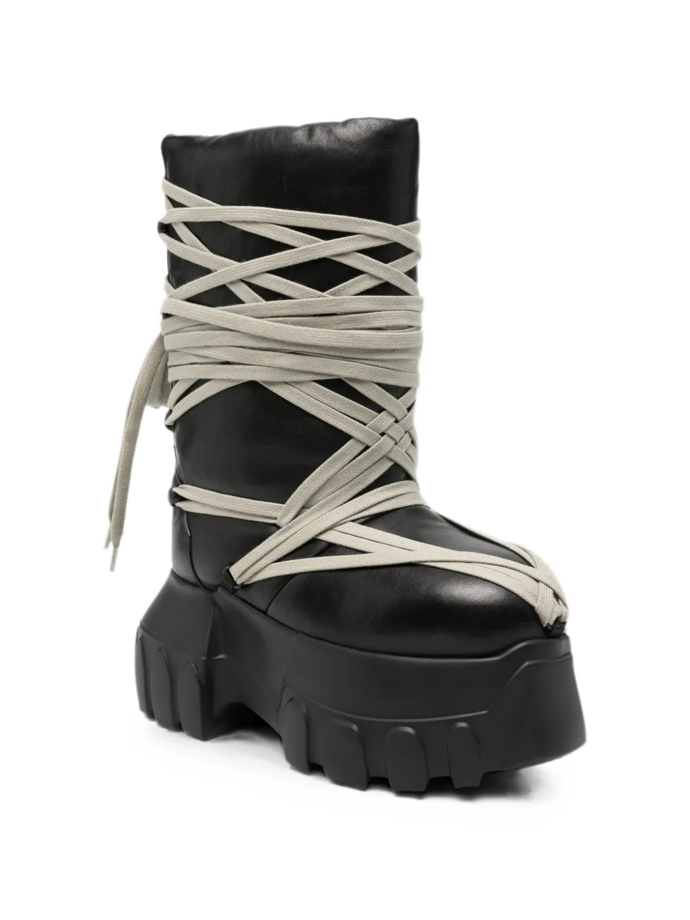 Rick Owens Megalace Lunar Mega Tractor lace-up boots Zwart