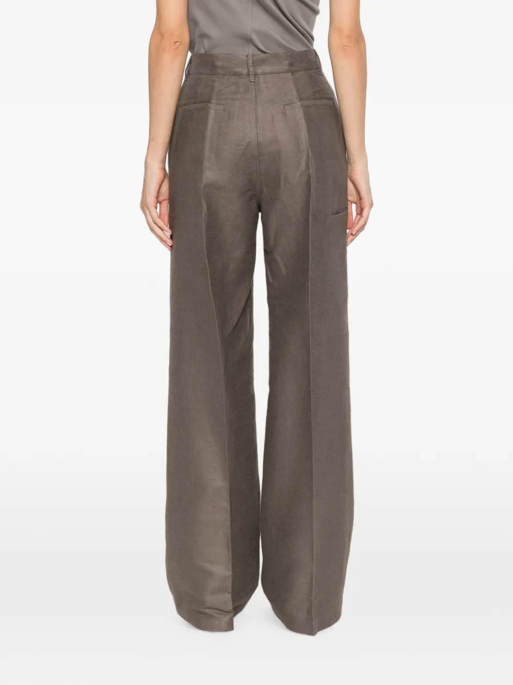 Rick Owens Palazzo broek met riemlus Bruin