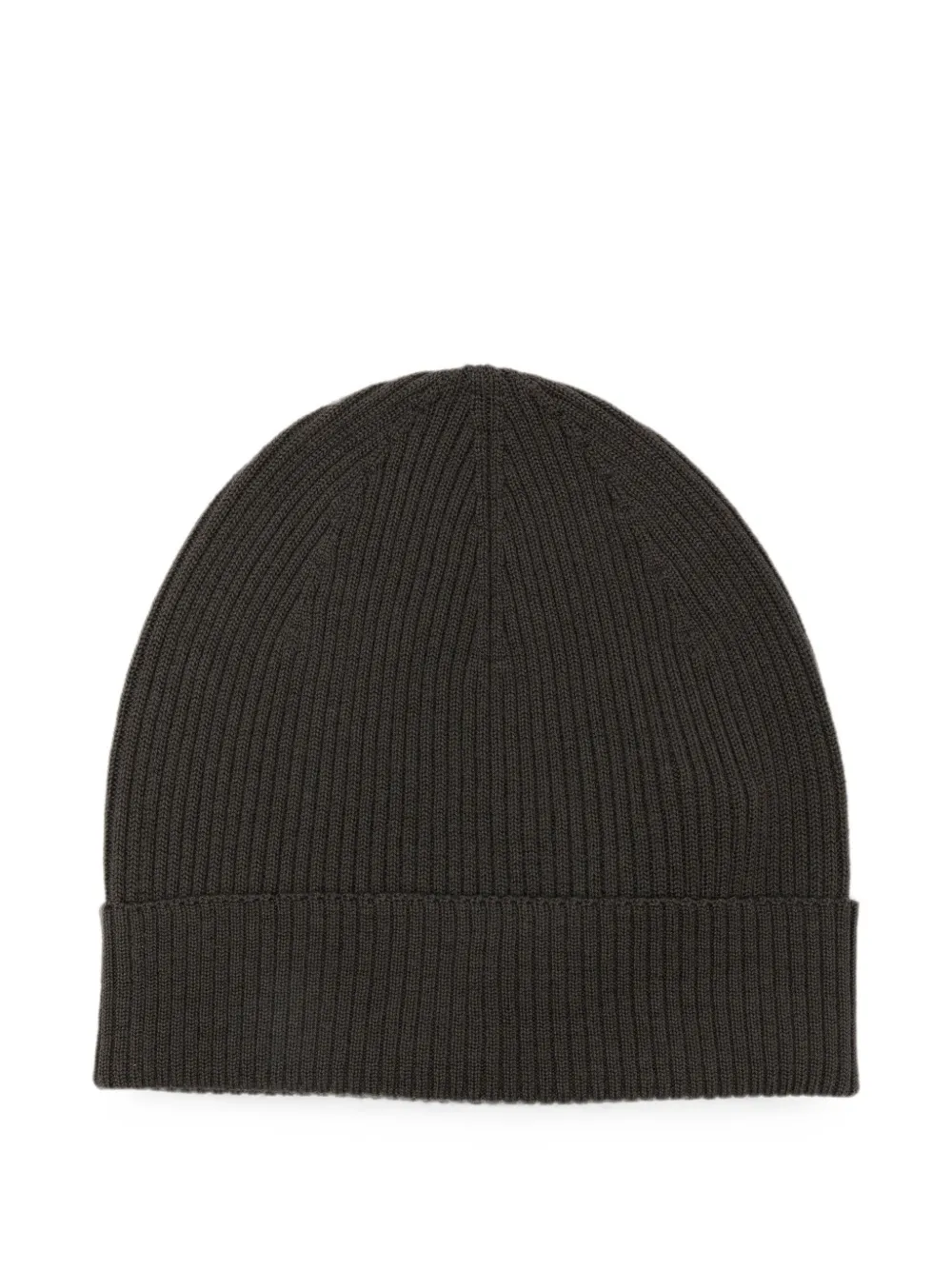 Rick Owens ribbed-knit beanie hat - Grau