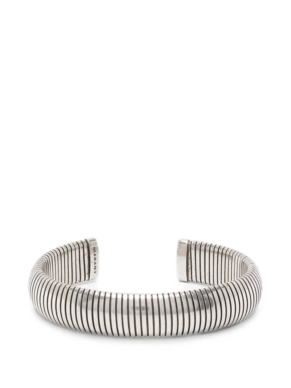 MARANT ribbed-detail cuff bracelet - Argento