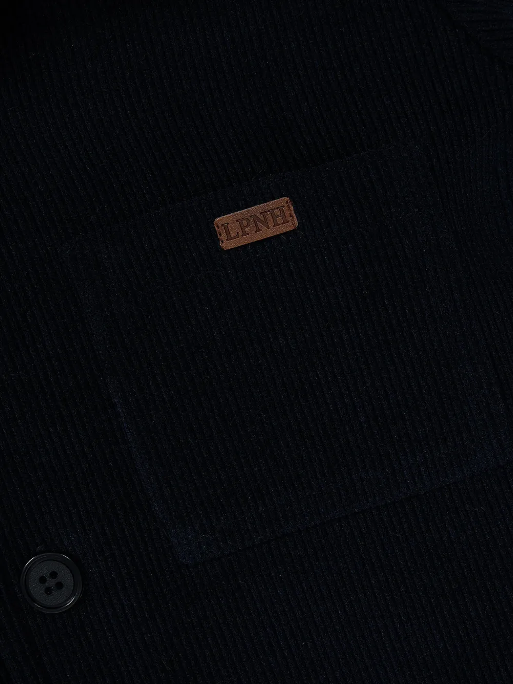 Lapin House Ribgebreid vest met opgestikte zak Blauw