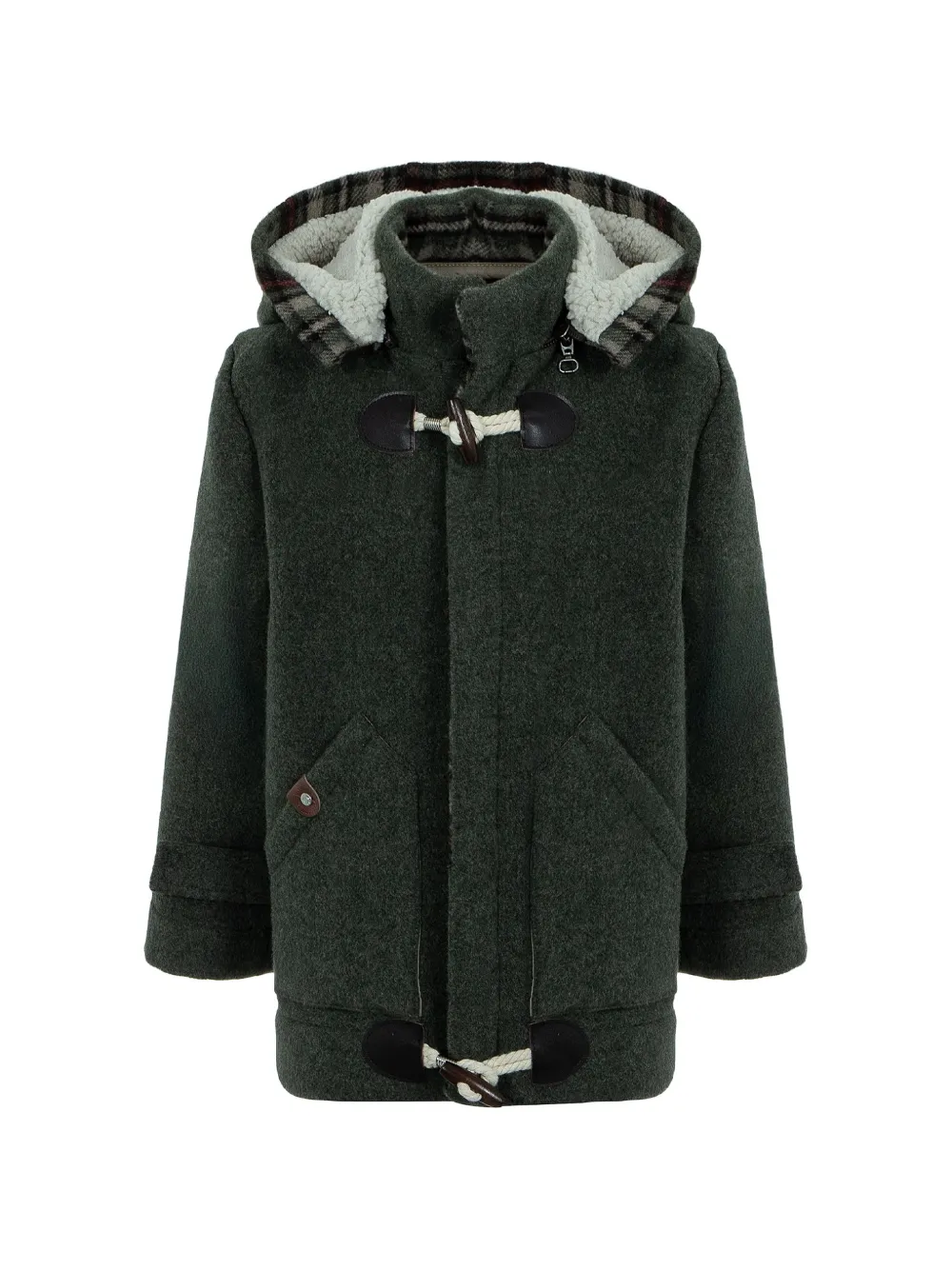 Lapin House Babies' Hooded Coat In Green