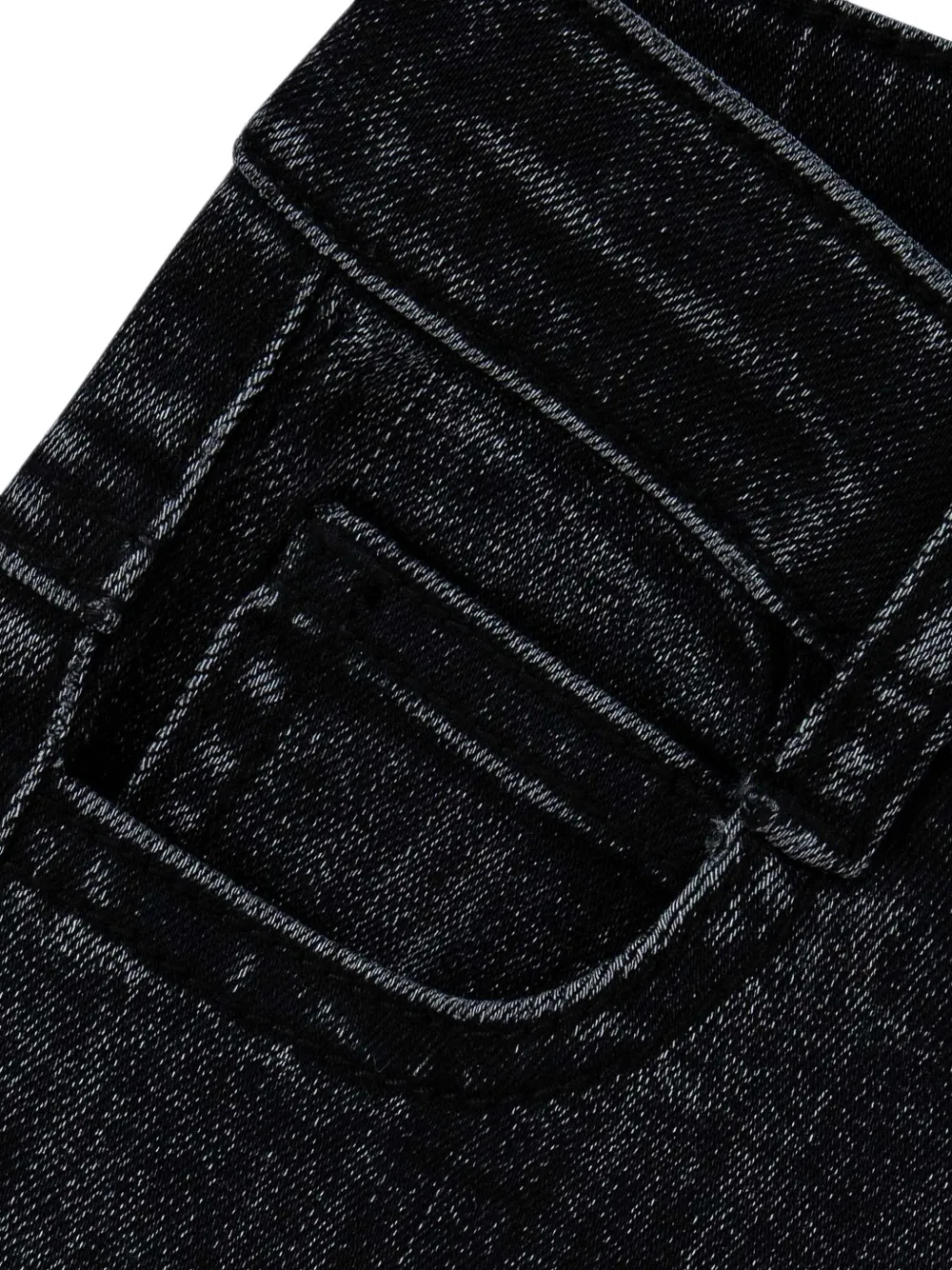 Lapin House Flared jeans met ster-patchwork Zwart