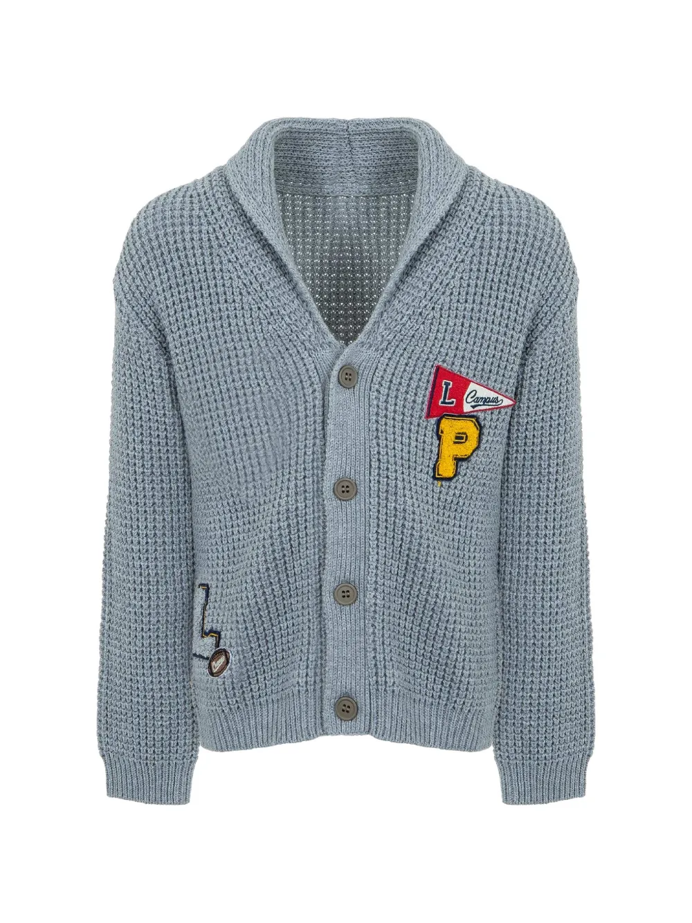 Lapin House Cardigan con applicazione logo - Grigio