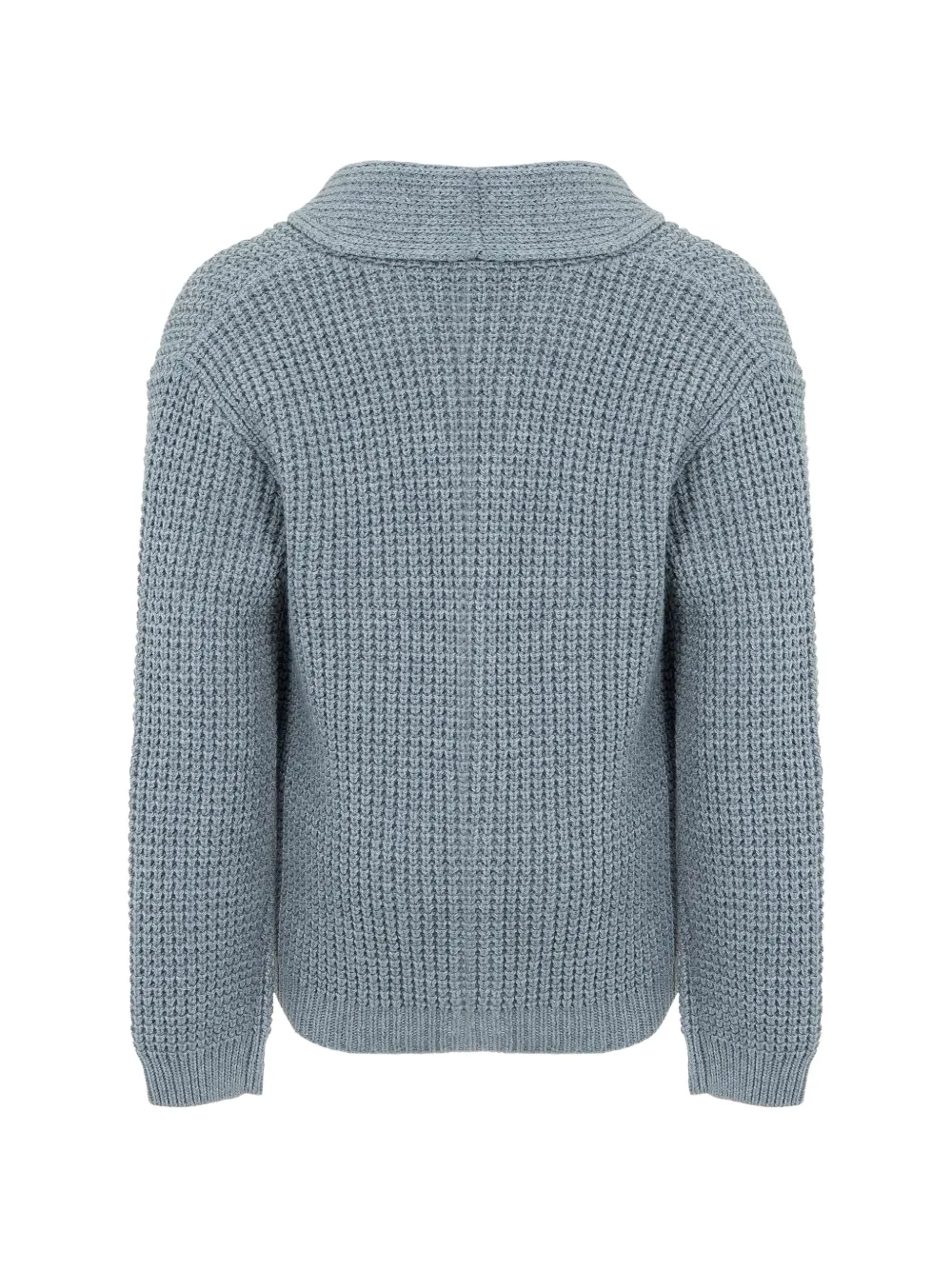 Lapin House Wafelgebreid vest met logo-patch Grijs