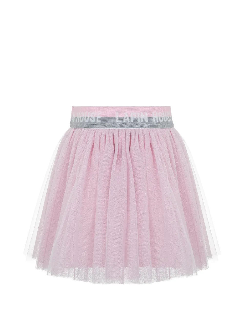 Lapin House Gonna in tulle con banda logo - Rosa
