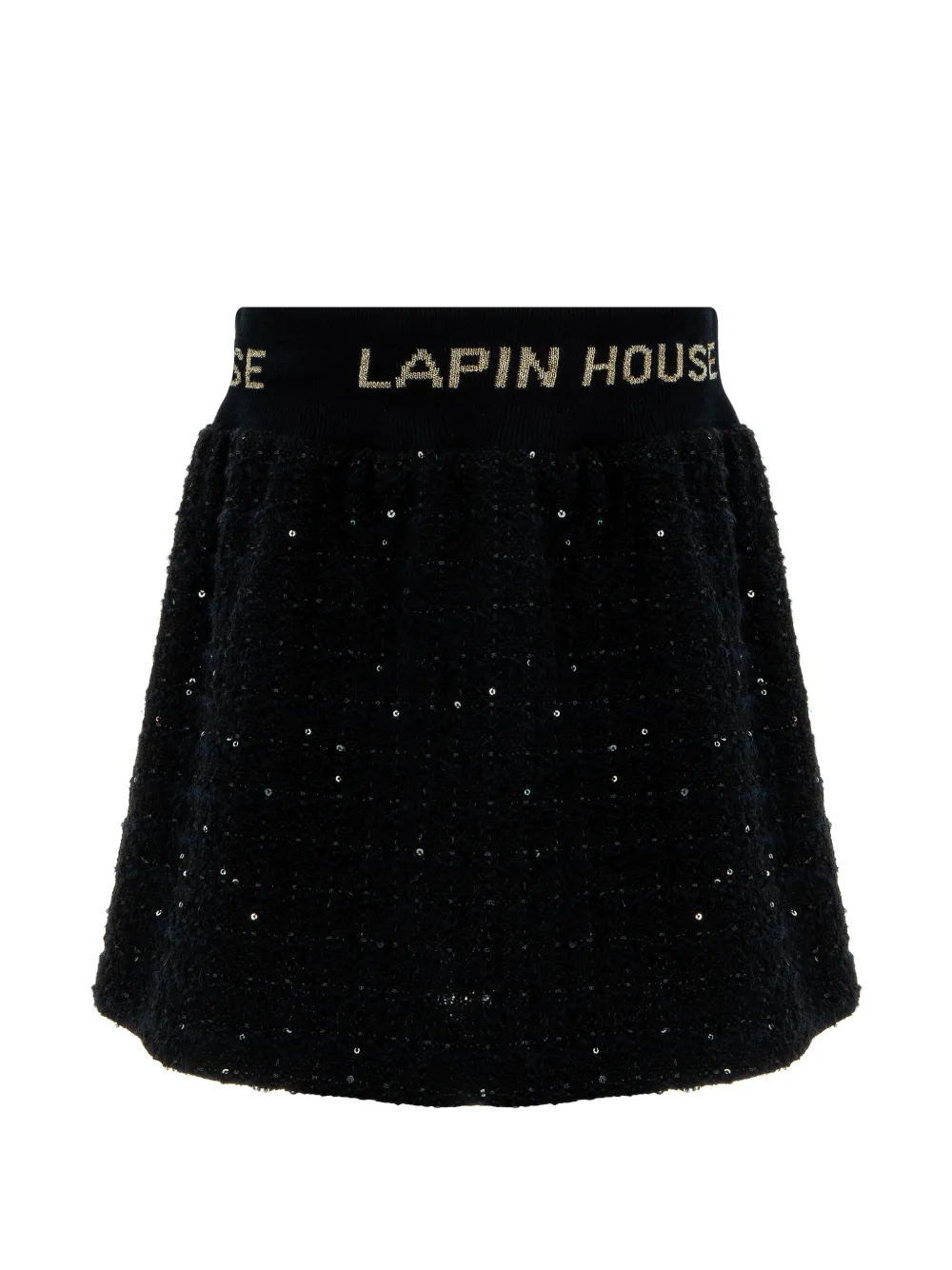 Lapin House Rok verfraaid met pailletten Zwart