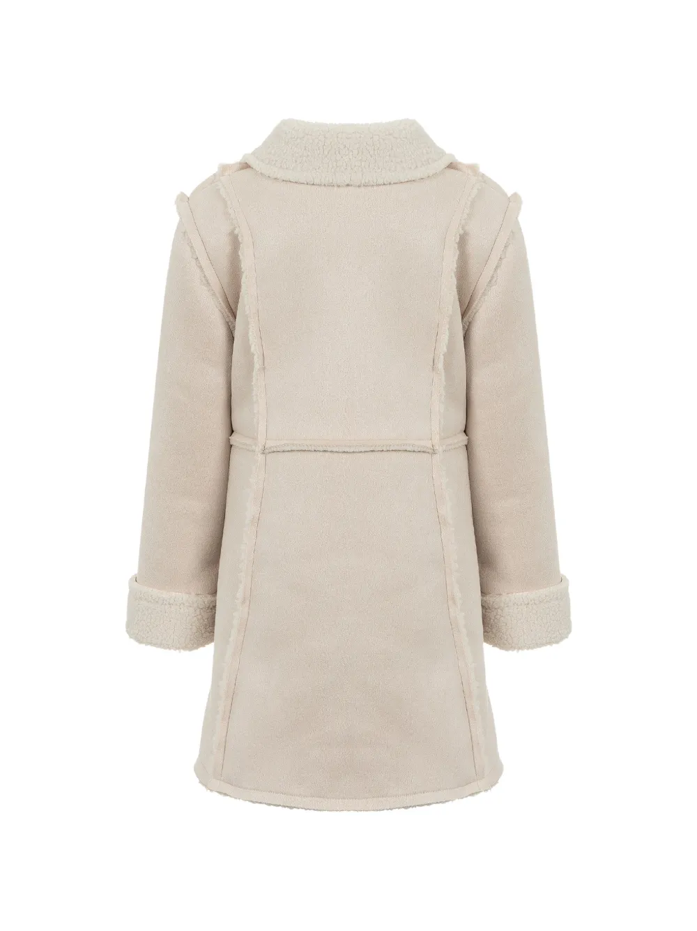 Lapin House Jas met capuchon en afwerking van imitatielamswol Beige