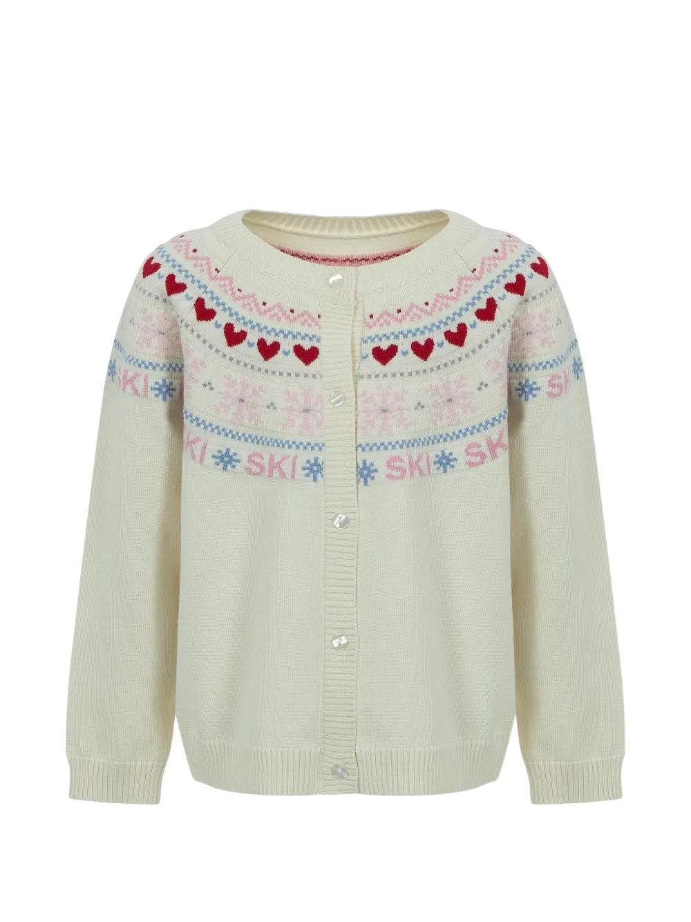 Lapin House Cardigan Fair Isle - Bianco