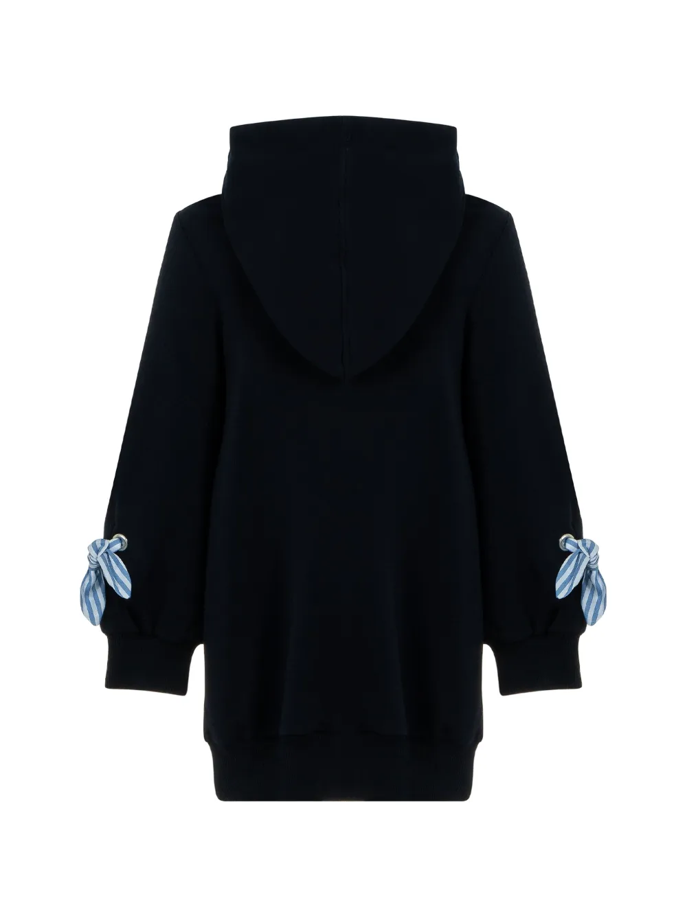 Lapin House Jurk met geborduurd logo en strik-detail Blauw