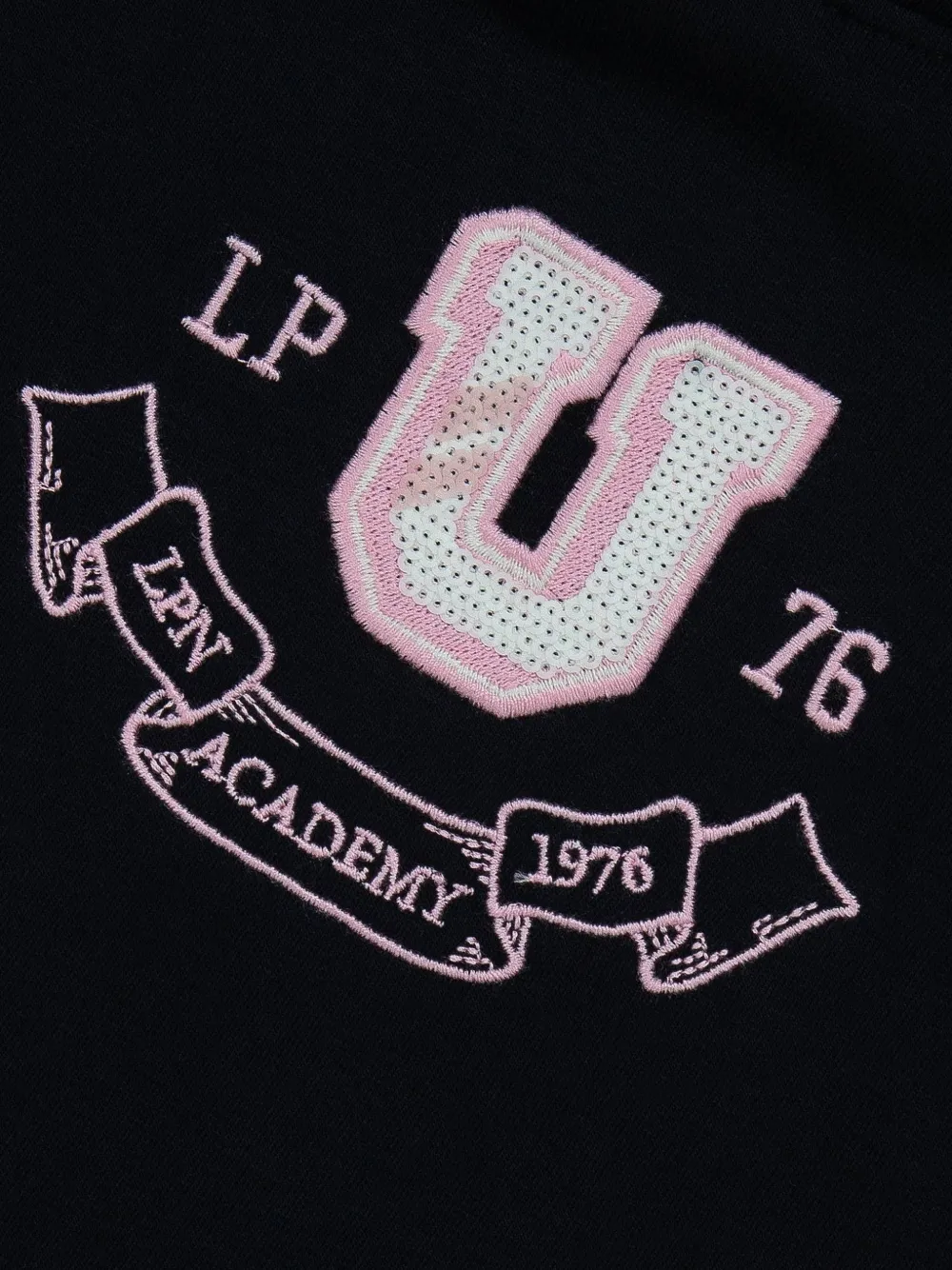 Lapin House Jurk met geborduurd logo en strik-detail Blauw