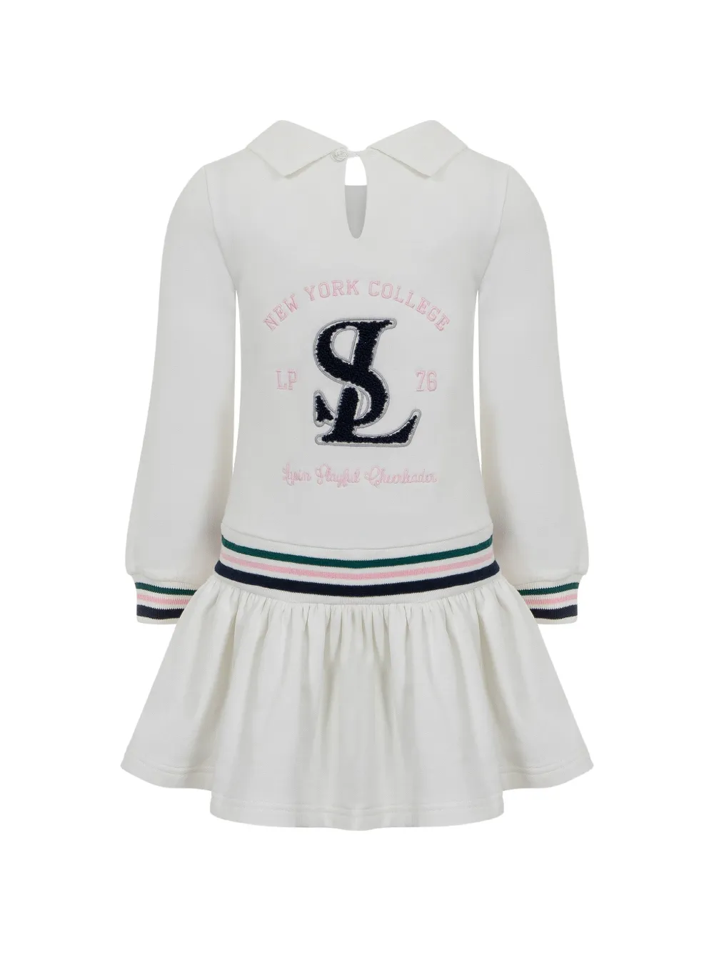 Lapin House Jurk met geborduurd logo Wit