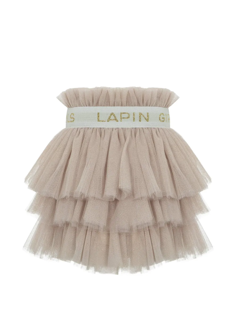 Lapin House Rok met ruches en glitters Beige