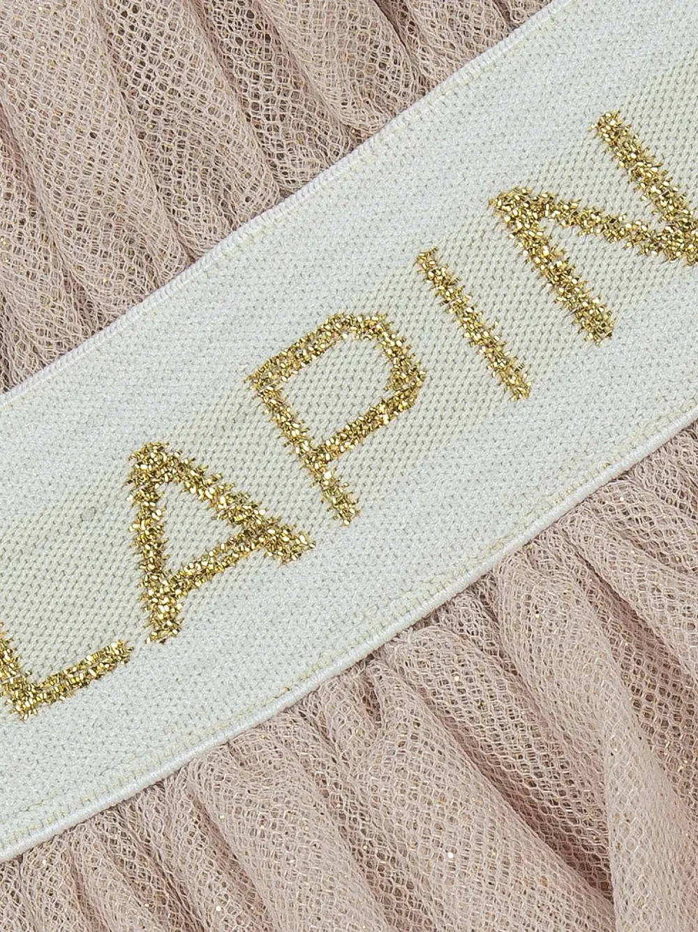 Lapin House Rok met ruches en glitters Beige