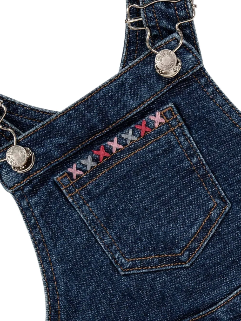 Lapin House Jurk met geborduurde bloemen Blauw