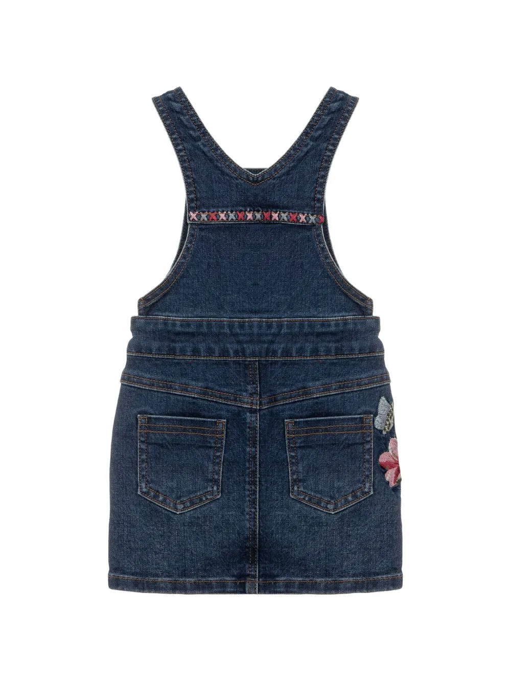 Lapin House Jurk met geborduurde bloemen Blauw