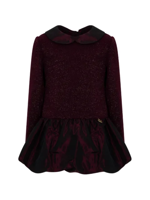 Lapin House glitter-detail Peter Pan-collar dress