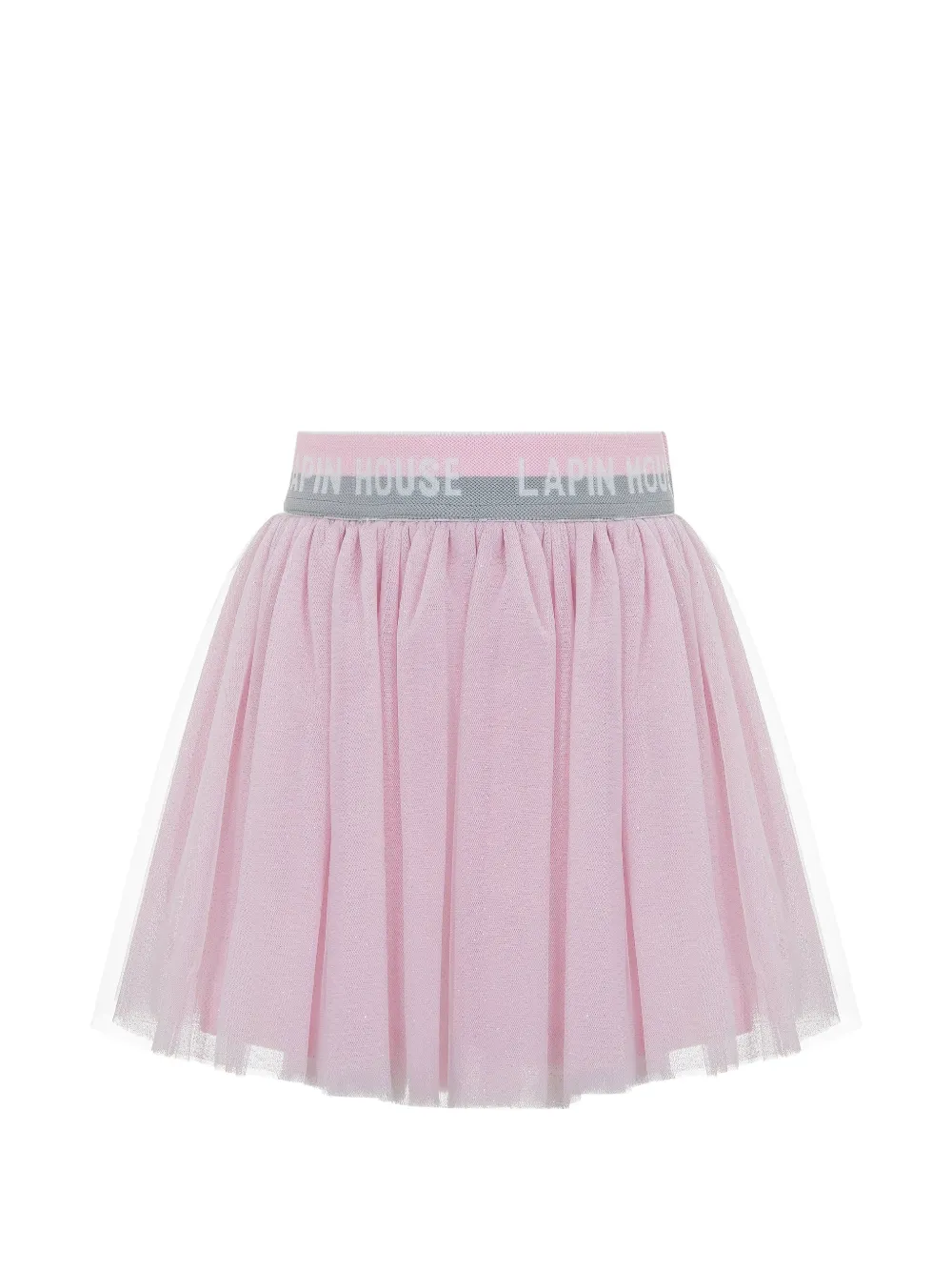 Lapin House Gonna in tulle con logo - Rosa