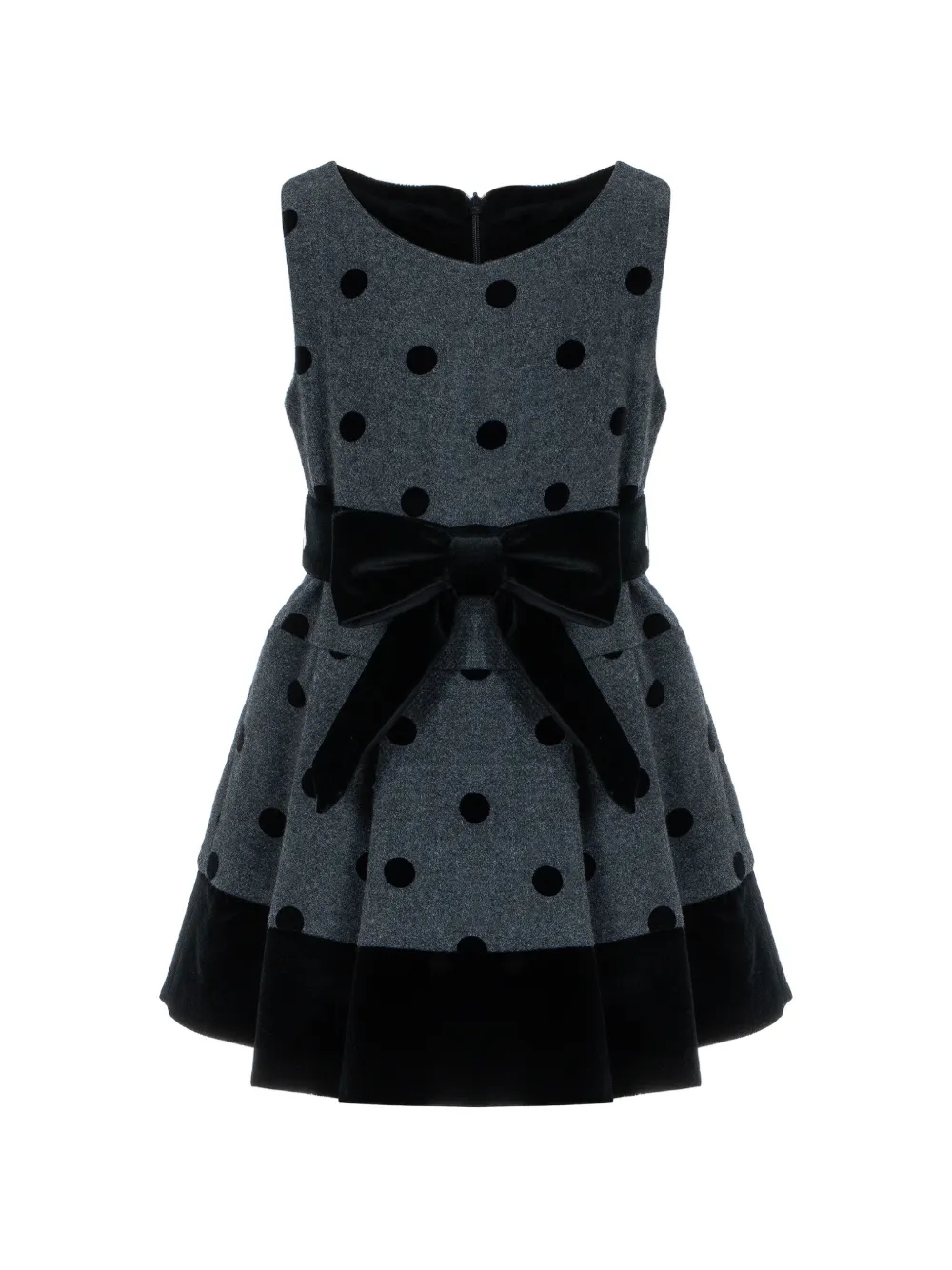 Lapin House robe à pois et détail de nœud - Gris Lapin House robe à pois et détail de nœud - Gris