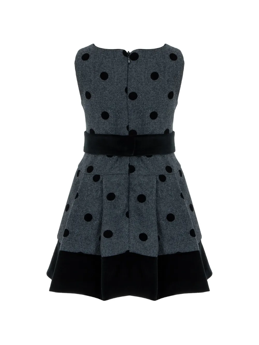 Lapin House Jurk met stippen en strik-detail Grijs