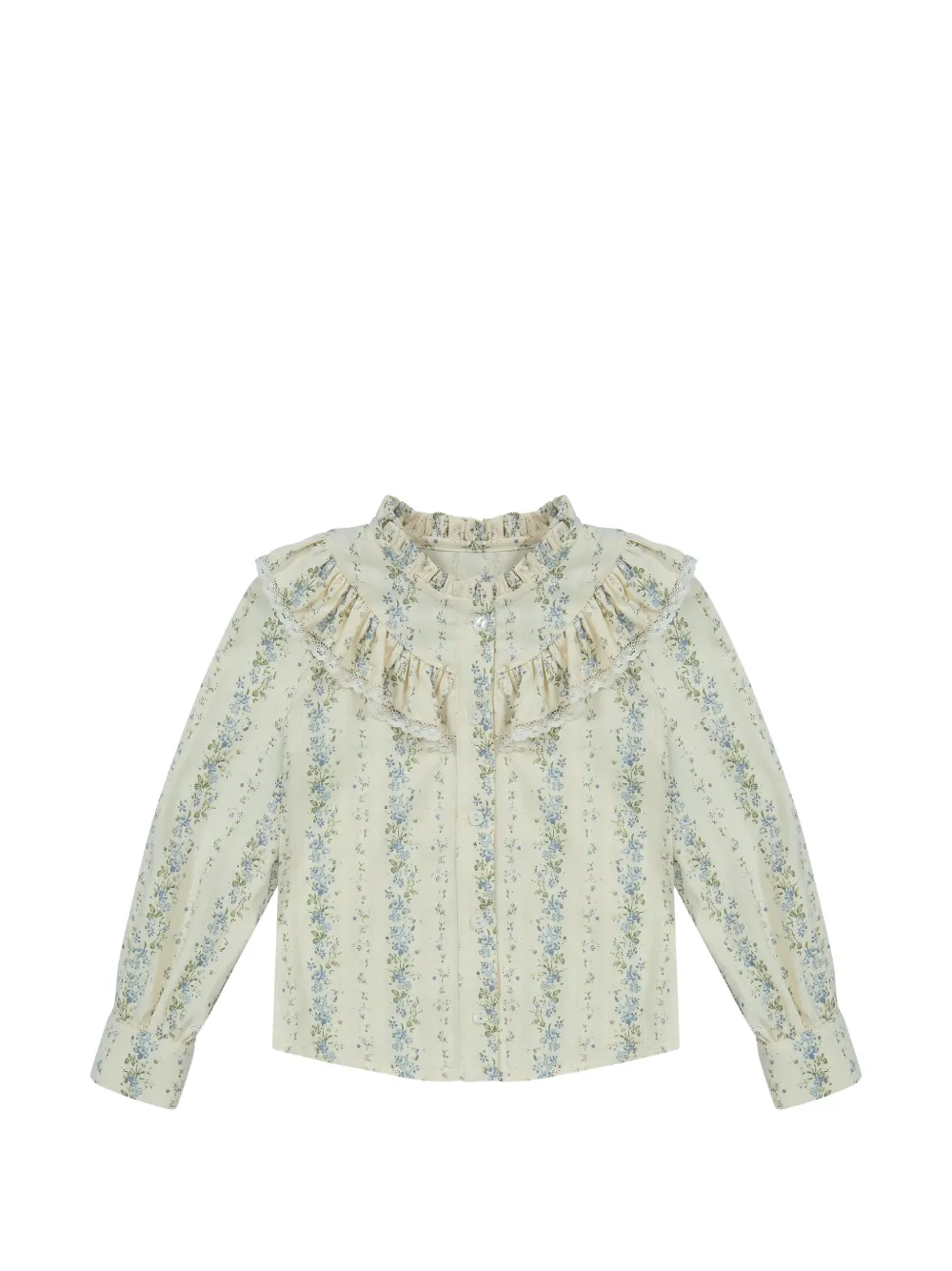 Lapin House Blusa a fiori con ruches - Toni neutri