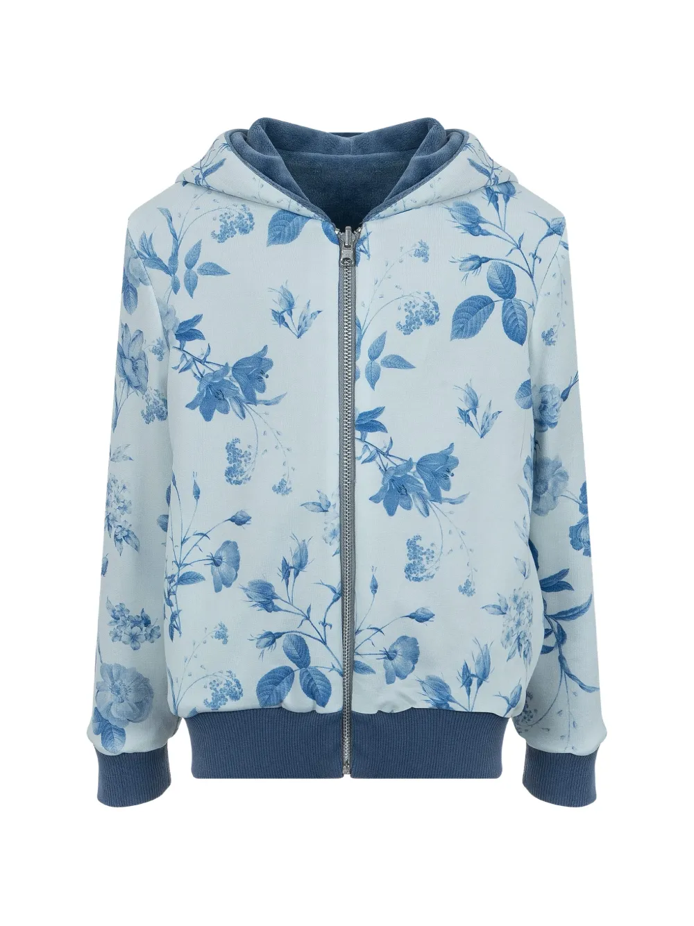 Lapin House Omkeerbare hoodie met bloemenprint Blauw