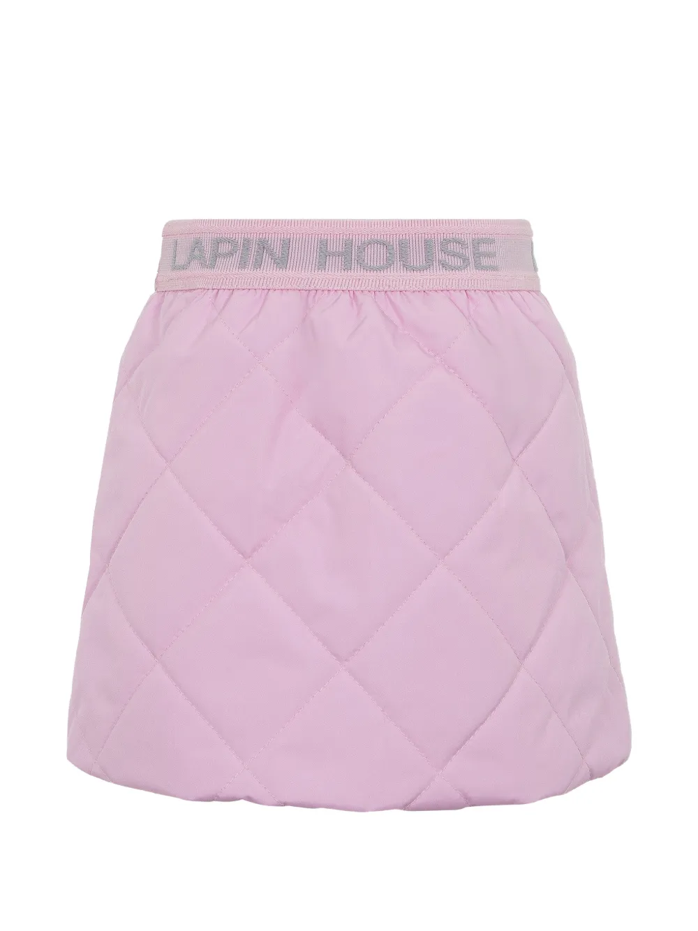 Lapin House Gewatteerde rok met logoband Roze