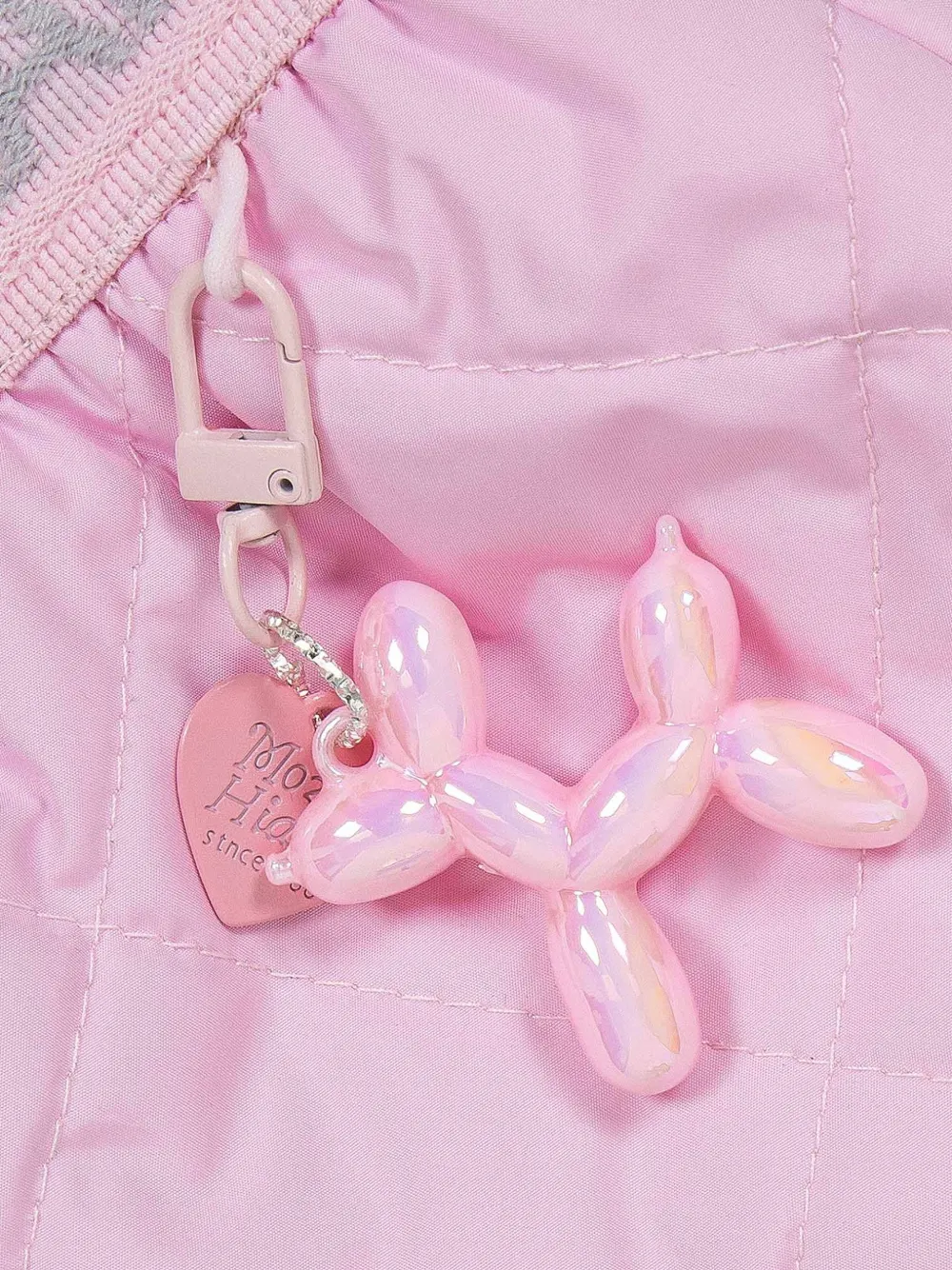 Lapin House Gewatteerde rok met logoband Roze