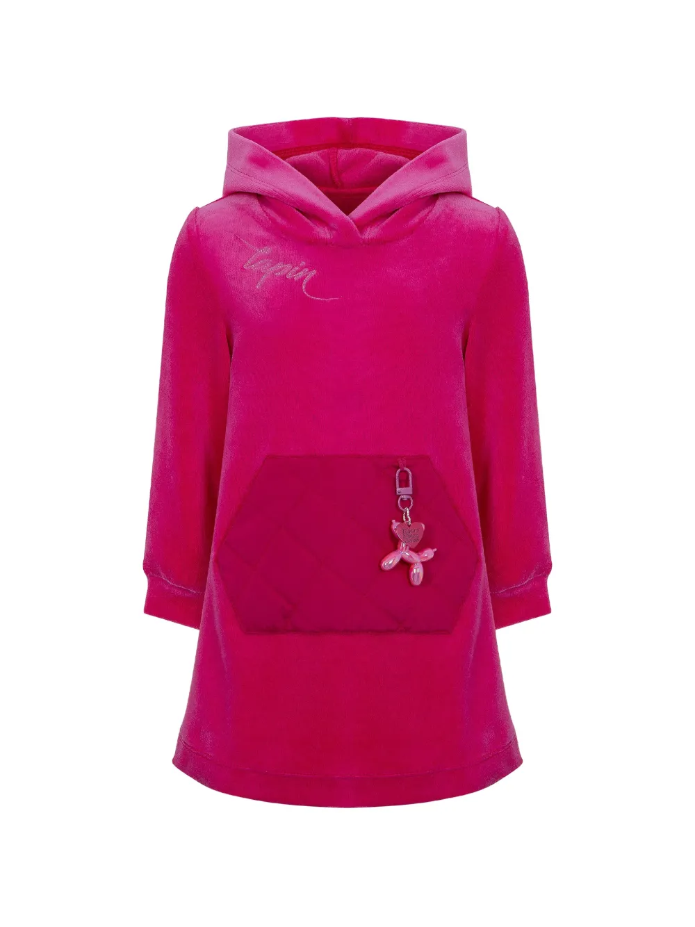 Lapin House robe à capuche et poche matelassée - Rose