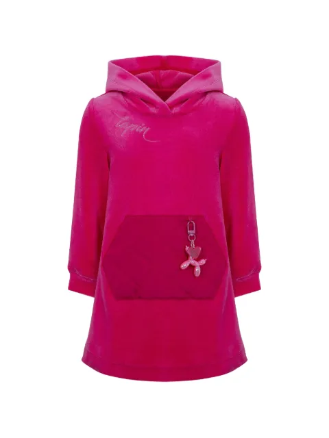 Lapin House quilted-pocket hooded dress
